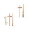Flower Shape Drop Spindle Craft Tool Portable Sewing Projects with Winder Stick Yarn Spinner Wheel for Crochet Knitted Woven
