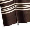Women's Korean Fashion Striped Sweater & Wide-Leg Pants Knitted Set