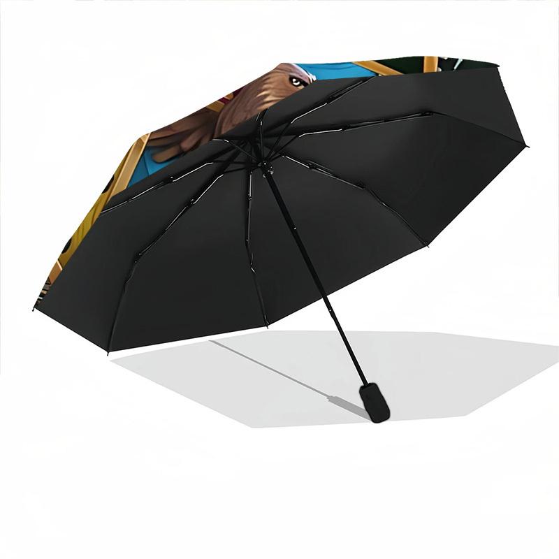 1pc Hogwarts Crest Auto Open/close Umbrella, Portable Travel Umbrella, Everyday Use - Outdoor Accessory, Artistic Pattern, Compact Design, Fashion Lov