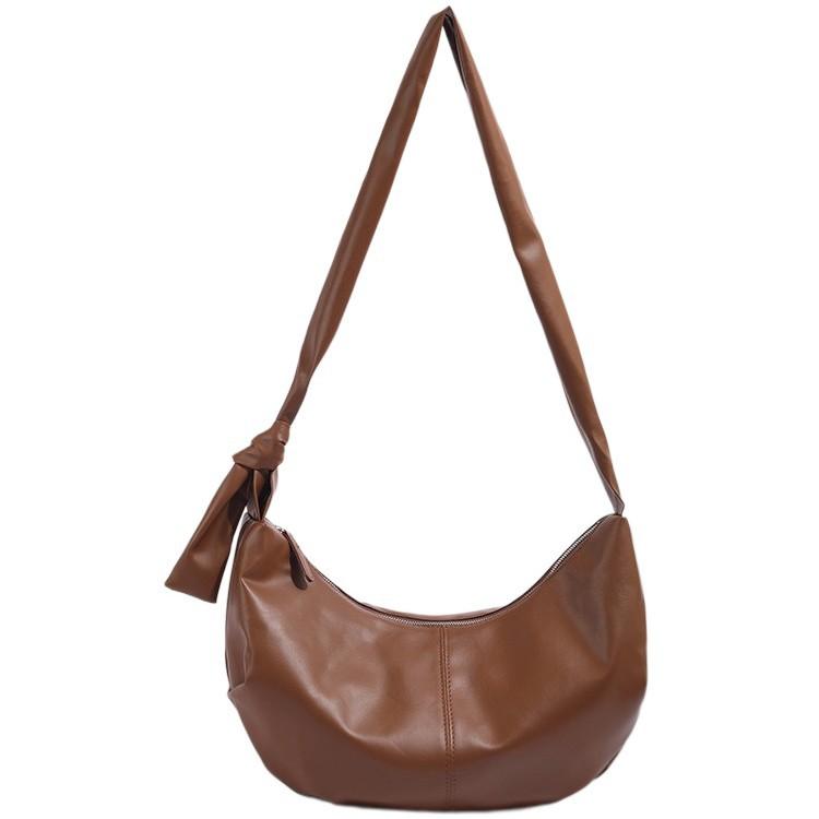 Women's Bag 2025 New Croissant High-Grade Retro Underarm Bag Casual Shoulder Bag Minority Simple Messenger Bag