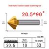 Cobalt Titanium-Plated Chamfering Drill for Stainless Steel - Single/Triple-Edge Countersink & Deburring Tool.