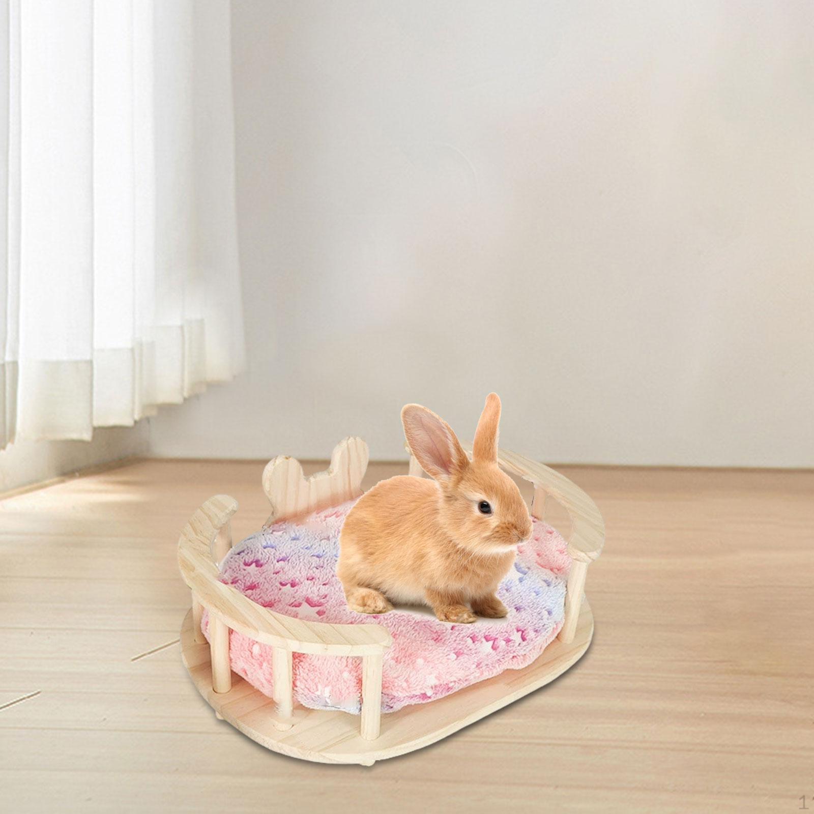 

Кровать для кролика, игровой домик для кроликов, укрытие, гамак, гнездо с подушкой, место для сна мелких животных Oval