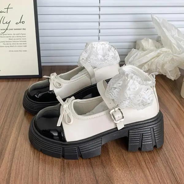 

Shoes Woman Flats Clogs Platform Oxfords Dress Creepers New Leather Summer Black High Mary Janes Womens Derby Shoes Black Flats 40