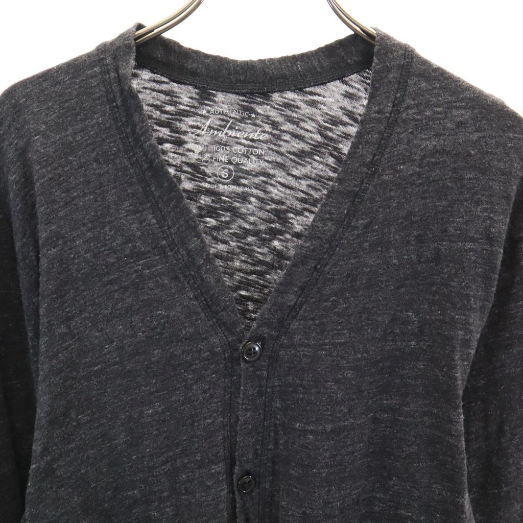 Ambiente Fabriqué au Portugal Cardigan en tricot col V manches longues S Gris foncé Femmes Occasion