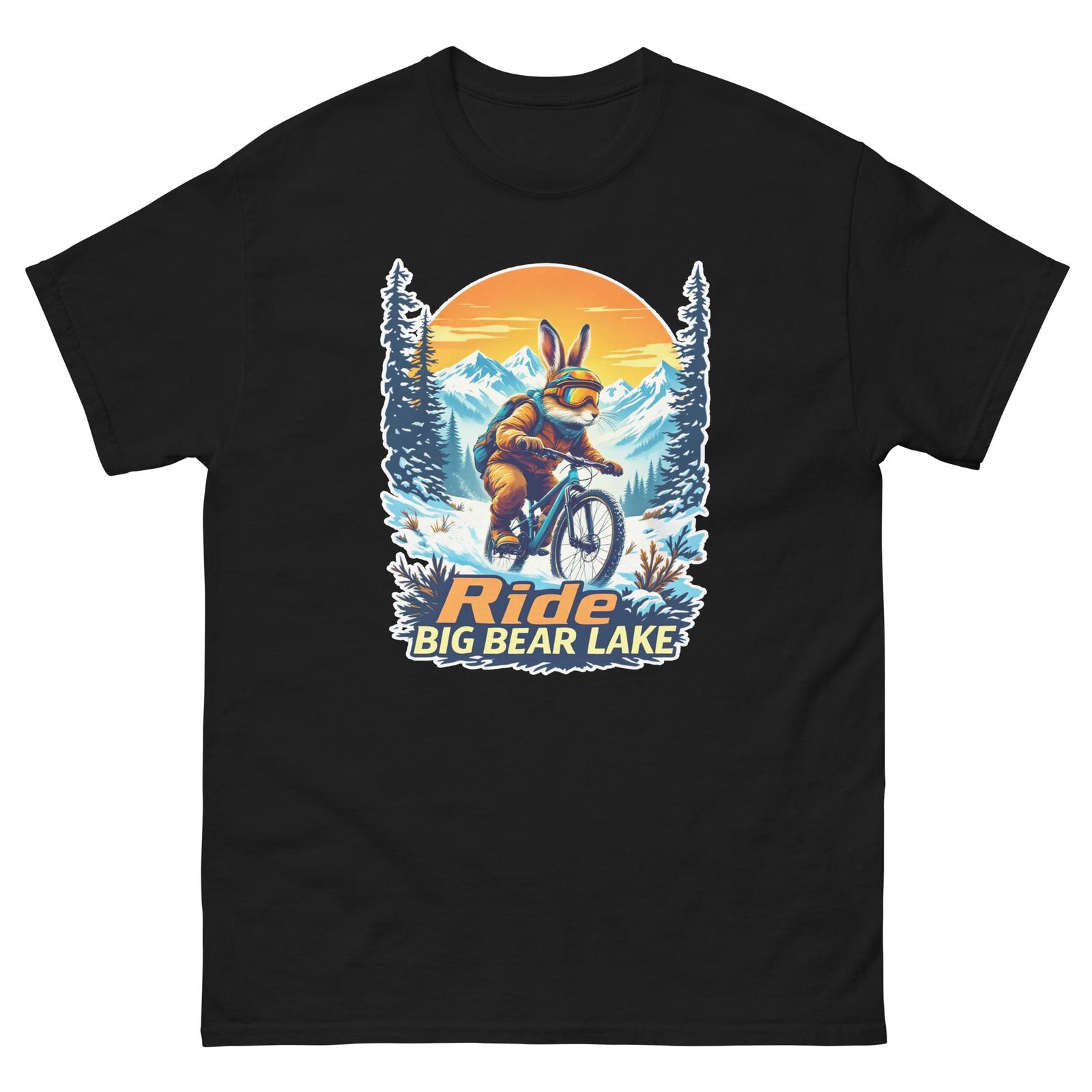 Ride Big Bear Lake Rabbit Fun USA Bike Cycling Animal T-Shirt M