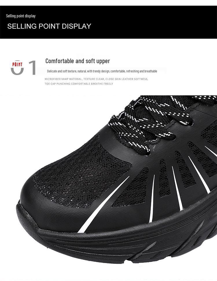 Atmungsaktive Fly-Knit Laufschuhe in Übergröße mit Höhenerhöhung für alle Jahreszeiten