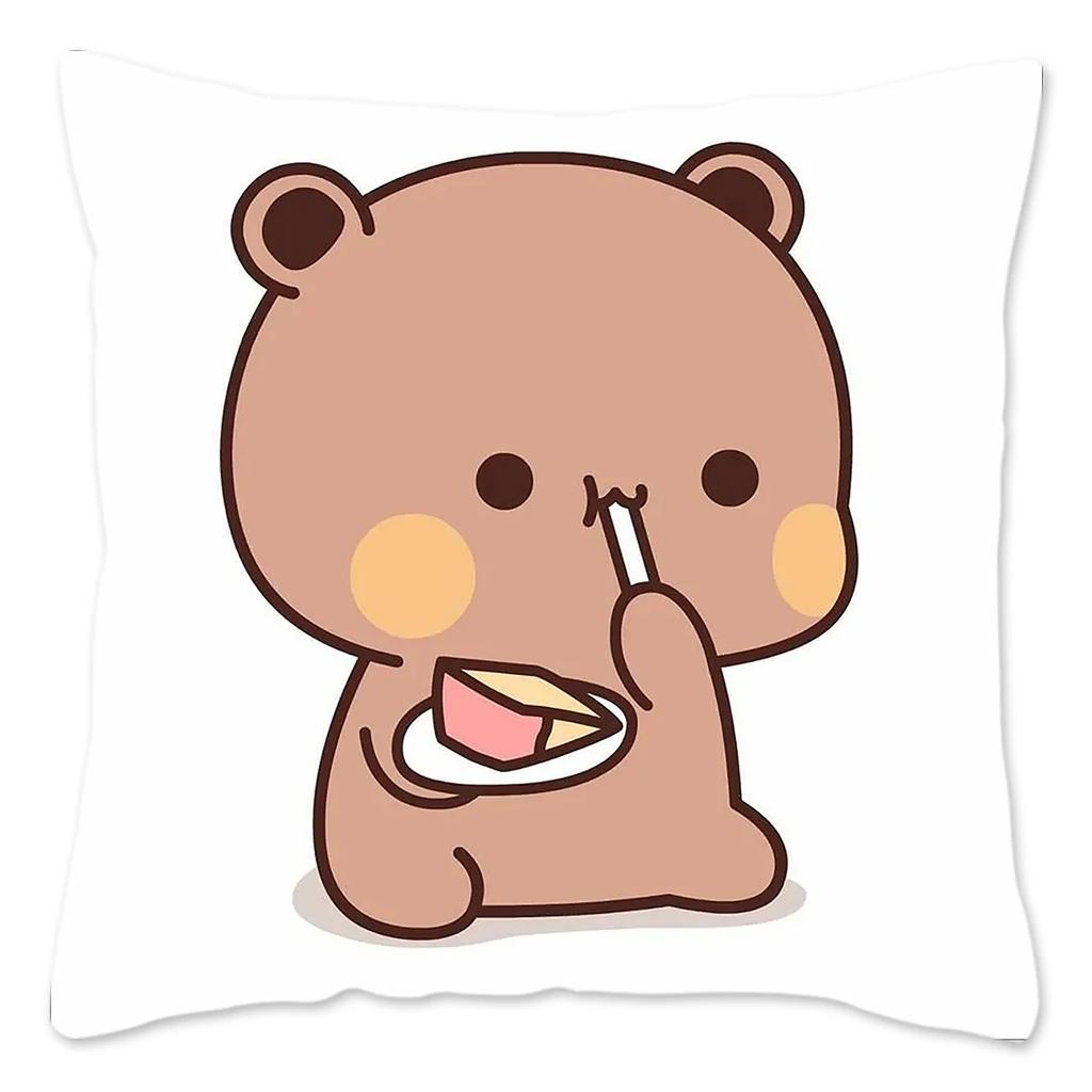 Povlak na polštář Bubu a Dudu Domácí dekorace Polyesterový povlak na polštář na pohovku Povlak na ozdobný polštář Zábavný Roztomilý Potisk Panda Medvědů