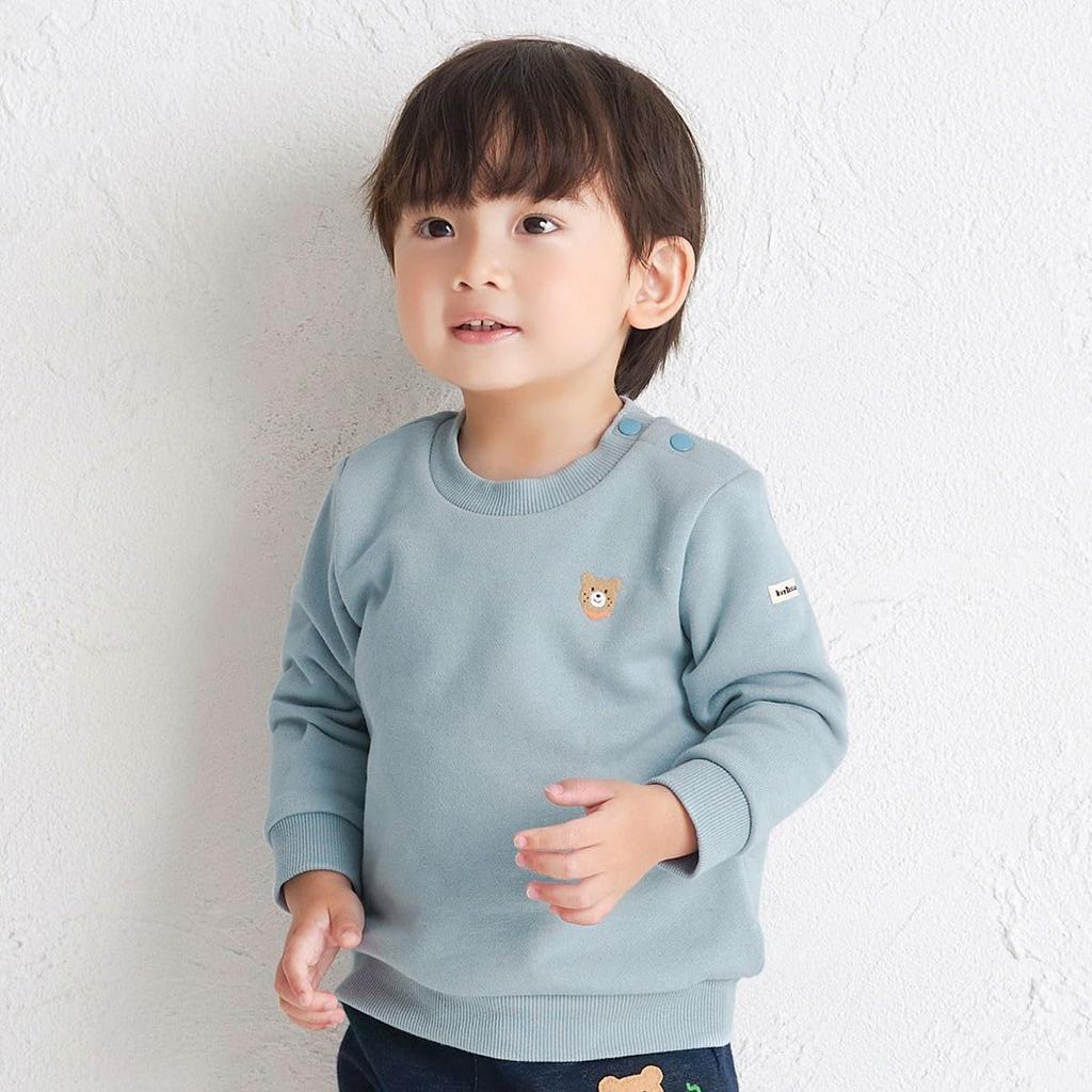 MIKIHOUSE HOT BISCUITS Sweatshirt for Boys and Size Storm Girls, Baby, Kids, 90cm, Blue, 70-5602-688