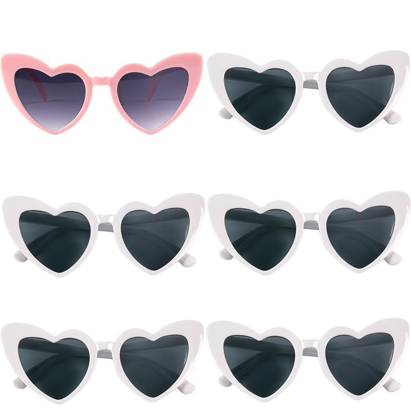 6/8pairs Vintage Heart Shaped Sunglasses Bachelorette Bride Bridesmaid glasses Wedding Bridal Shower Decor woman Hen party gifts 5