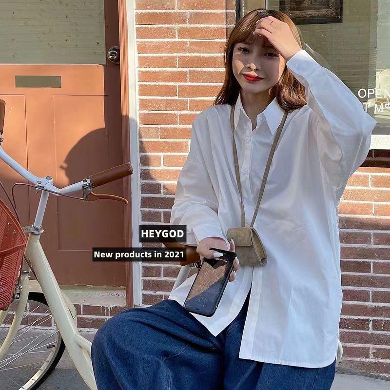 

2025 Spring Blue French Long Sleeve High-Class Temperament Shirt S (80-95 jin)