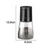 Salt And Pepper Grinder Set Of 2, Refillable Ceramic Grinder with Adjustable Coarseness, Glass Body, Freshness Locking Lid