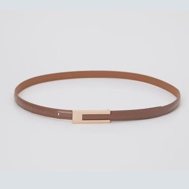 Women's Retro Black Thin Belt - Classic, Versatile, Perfect for Skirts, Shirts, and Suits