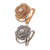 Flower Scarf Ring Clip for Women Rhinestone Floral Belt Scarf Buckle Faux Pearl Clothes Slides Ring for Clothing Shirt Shawl Accessory
