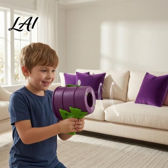 Birthday Gifts for Boys Girls Handheld Air Cannon Toy Portable Shooter Kids Outdoor Reusable Wave Toy Play Bubble Machine Funny Prank Christmas