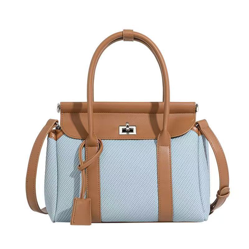 

Leisure and Minimalist Tote Bag, New High-end and Large Capacity Handbag, Daily Commuting Shoulder Bag, Crossbody Bag for Women светло-синий