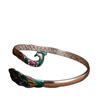 Manufacturer's Direct Sales Enamel Peacock Silver Bracelet with Ethnic Style Retro Phoenix Drop Glue Bracelet As A Birthday Gift for Friends