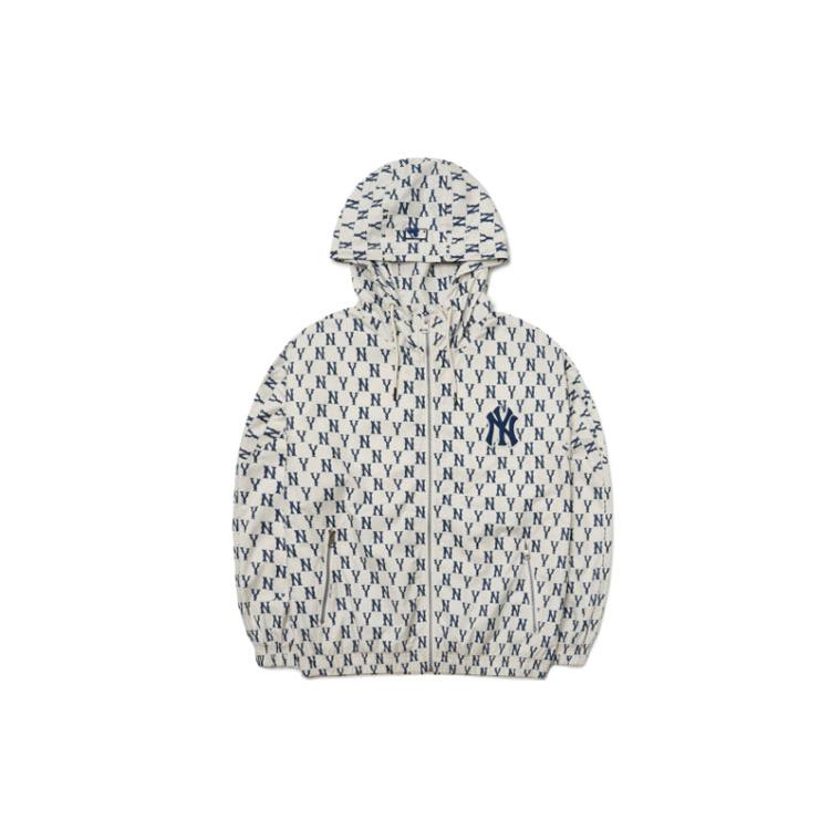 MLB Base Logo Jackets Unisex Cream Hooded Moderate Other 3AWJM0121-50CRS M