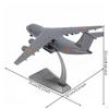 Diecast Y-20 Model Metal Aircraft with Stand Tabletop Realistic for