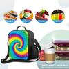 Abstract Swirl Colorful Energetic Lunch Box Insulated Meal Bag Dye Painting Lunch Bag Food Container for School Travel Picnic