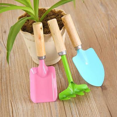 3Pcs Trowel Rake Shovel Children Garden Tool Safe Small Shovel Rake Kit  Beach Toy