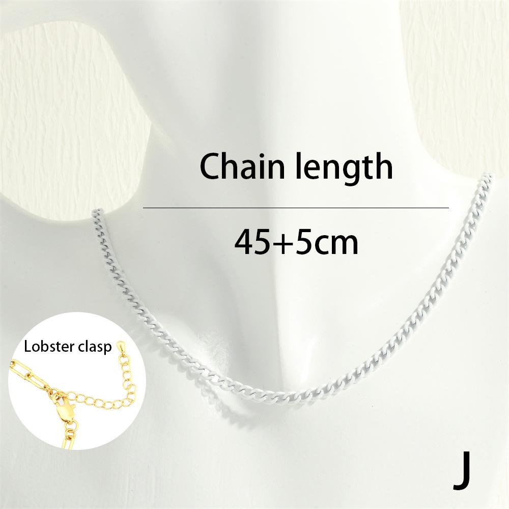 Moderner trendiger Damen-Choker mit farbiger mehrlagiger kubanischer Kette