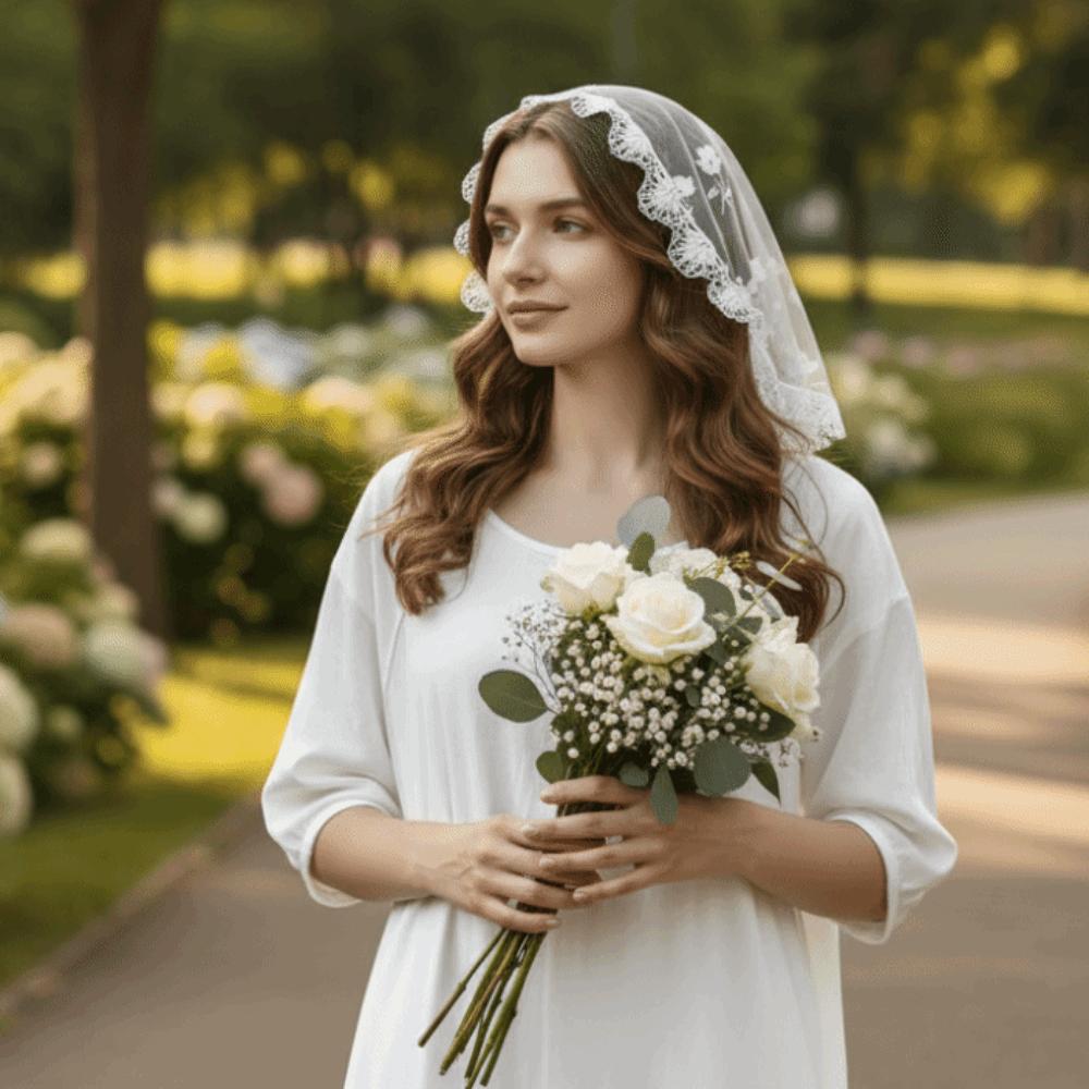 Hollow Out Lace Scarf Veil Headbands Thin Women Lace Bandana Flower Embroidery Headscarf  Travel