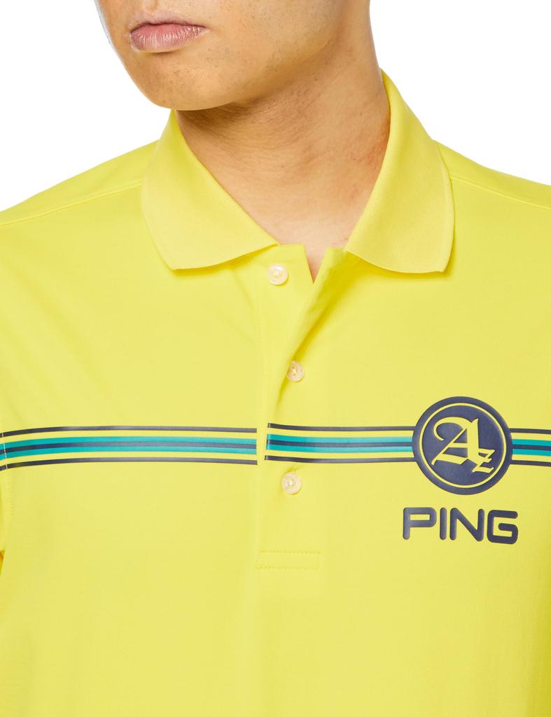 Ping Apparel Men's Short Sleeve Polo Shirt (Moisture-Wicking, Quick-Drying, UV Protection) / Golf / 621-4160215 060_Yellow, Size L