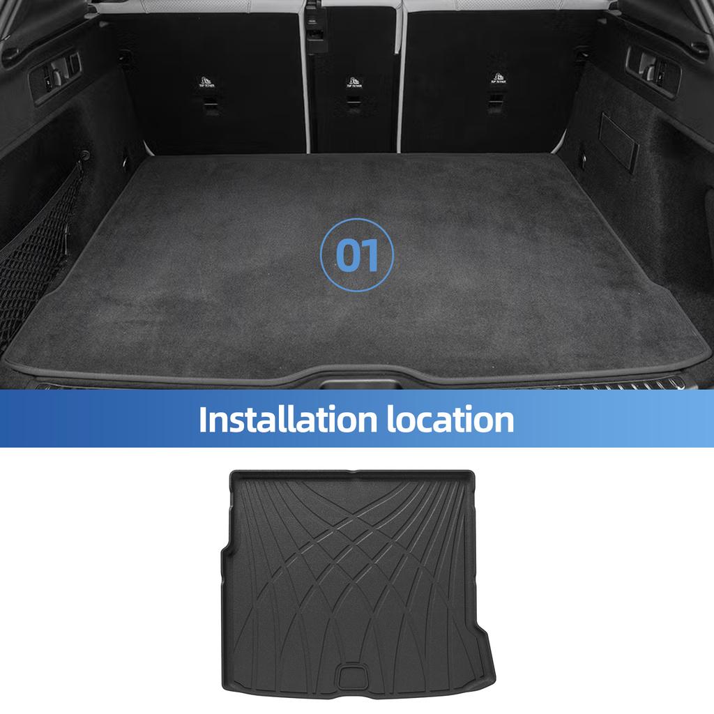 Smabee Left Drive for Benz GLC SUV 2023-2026 (Not for Coupe & PHEV (350e)) 5seat TPE 3D Car Floor Mats Trunk Pad Accessoreis