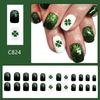 Square Fake Nail Saint Patrick’s Day Press On Nail Artificial Nail False Nail Glues On Nail Designs French Nail Tips