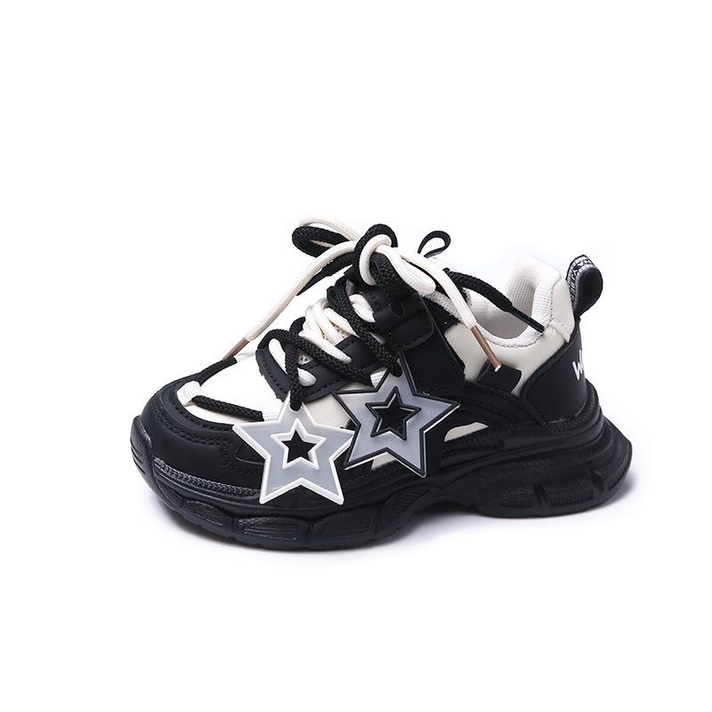 Girls Sneakers Pink Stars Cute Children Fashion Sport Shoes Non-slip Kids Versatile Soft Princess Shoes Drop Shipping Boys Shoes