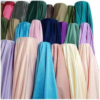 100x150cm Satin Fabric By The Meter for Shirts Clothing Dress Pajamas Sewing High-density Smooth Plain Blue White Soft Cloth