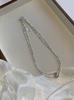 Elegant Silver Pearl Geometric Necklace - High-End Versatile Clavicle Chain for Women, New Style Glam with Fine Glitter