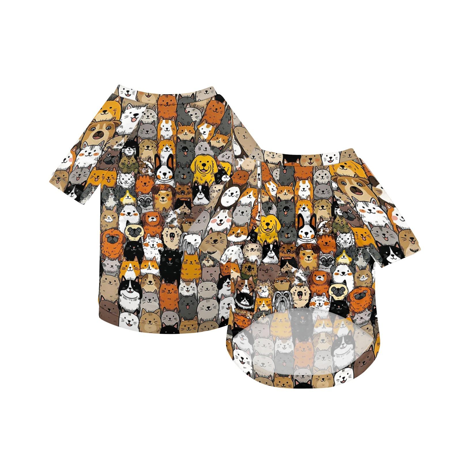

Lightweight Pet Shirt Dog Sweatshirt Animal Print Soft Fabric Comfortable Fit Easy Wear Durable Design Suitable for Small Medium Dogs M жовтий