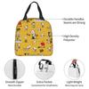Custom S-Snoopies Thermal Insulated Lunch Bag Women Men Manga Portable Lunch Container for Outdoor Picnic Multifunction Food Box