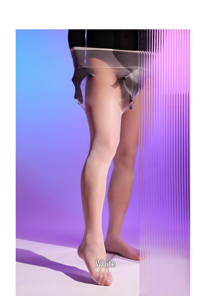 Kuli Si 3D Herren-Strumpfhosenbeutel: Transparenter Bund, Ölig Glänzend, 360° Nahtlos, 640 Nadeln