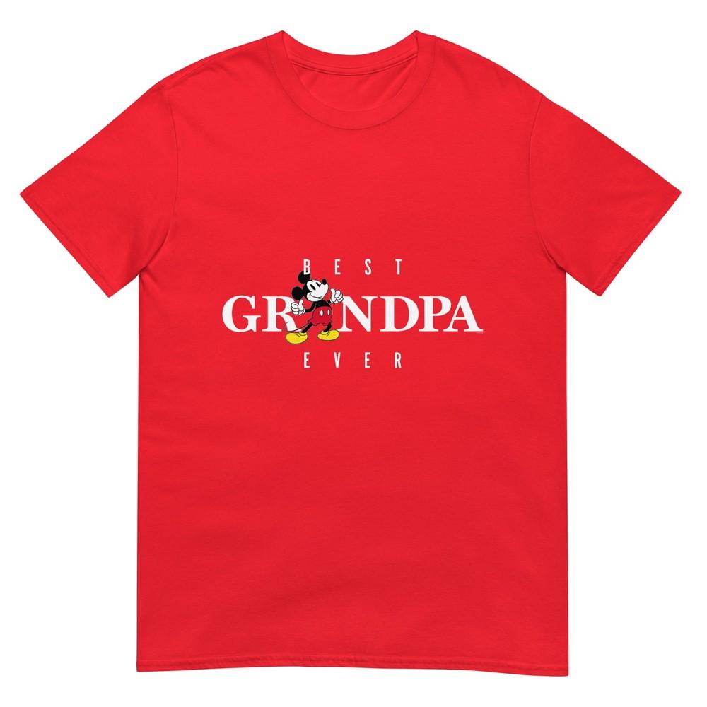 Mickey Mouse Thumbs Up Best Grandpa Ever Fathers Day Tshirt S