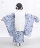 KYOETSU Set for Ceremony Includes Kimono and In a Dull Color Light Blue Flower 4-Piece Girls' Shichi-Go-San (753), Two-Piece Set, Hifu, Accessories,