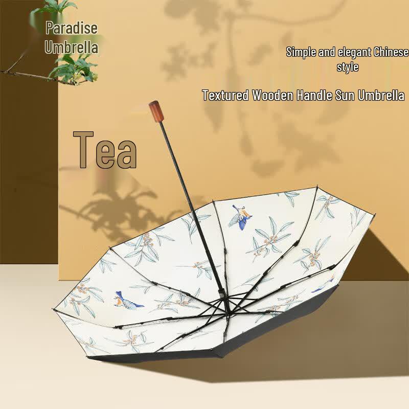 Paradise UV Protection Three-fold Sun/Rain Umbrella
