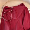 Korean Color Block Hooded Sweatshirt Jacket - Women's Casual Spring/Autumn Zipper Top