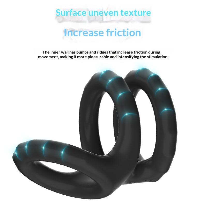 Male Scrotum Penis Ring Silicone Stretchy Cock Ring Delay Ejaculation Cock Scrotal Binding Ring Sex Toys For Man Adult Product