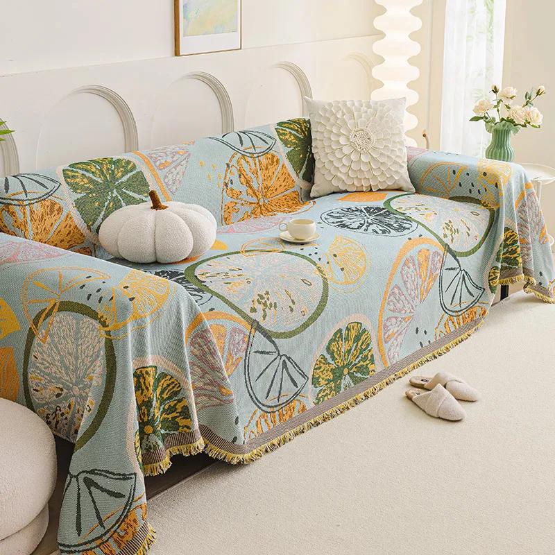 Universal Sofa Cover Polyester-cotton Blended Durable Sofa Blanket Soft Couch Chair Cover Futon Slipcover Furniture Protector
