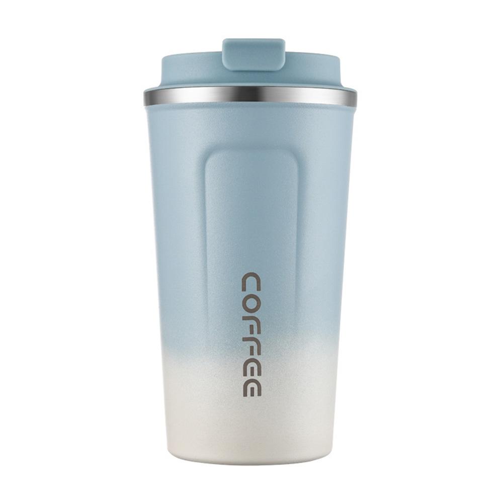510ml Reise-Kaffeebecher, Isolierte Becher aus Edelstahl, Auslaufsicher & Spritzwassergeschützt mit Klappdeckel für Heiß-/Kaltkaffee, Eiskaffee, Tee