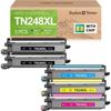 Swiss Toner TN248XL Compatible for Brother - Pack of 5 - High Capacity for MFC-L3760CDW, DCP-L3560CDW, HL-L3240CDW