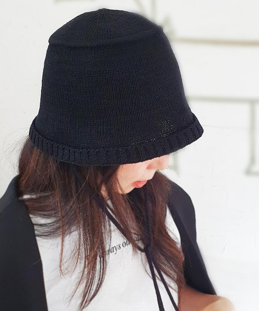 Lakoha Black Knit Lovely Bucket Hat
