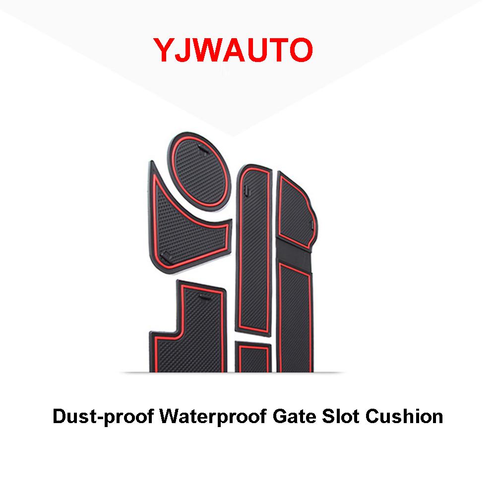 Door Slot Mat for Toyota WISH Gate Groove Cushion Car Door Rubber Cup Holder Mats Anti-slip Carpets Position