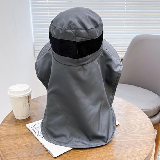 Outdoor Hat Scarf Breathable Neck Protective Wide Brim Unisex Anti-slip Full Protection Windproof Fixed Strap Fishing Camping Cycling Fisherman