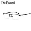 Ultralight Half-rimmed Myopia Glasses Men's Alloy Square Eyewear Distance Optical Glasses For Man Prescription Glasses Minus -2