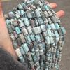 Mărgele Naturale Larimar și Ornamente Cilindrice Fațetate - Accesorii DIY