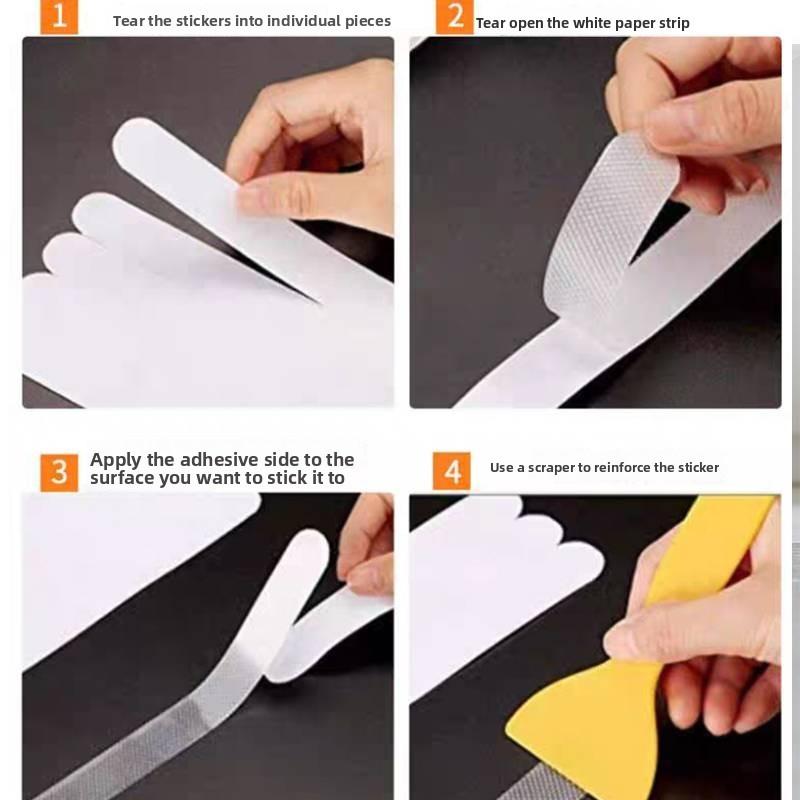 Bathroom Anti Slip Tape 2x20cm Peva Waterproof Non Slip Safety Strips Home Use