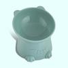 Pet Bowl Cartoon Cat Shape Tilted Anti-overturn Raised Base Protect Cervical Spine
